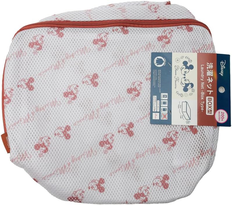 Laundry Net Box Type | Mickey & Minnie Design | Red | Protective Washing Mesh Bag for Clothes & Delicates - Image 1
